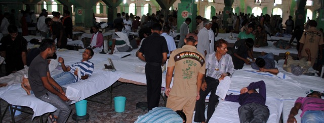 A View of Blood Donation Camp