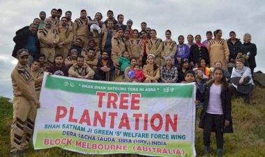 Volunteers of Shah Satnam Ji Green S Welfare Force Wing conducted two Tree plantation drives in Melbourne
