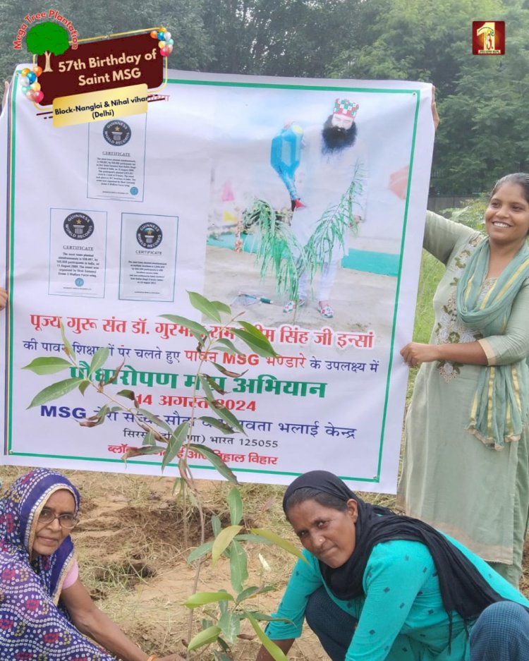 A Sacred Commitment to Sustainability: Honoring MSG Bhandara with a Grand Tree Plantation Drive