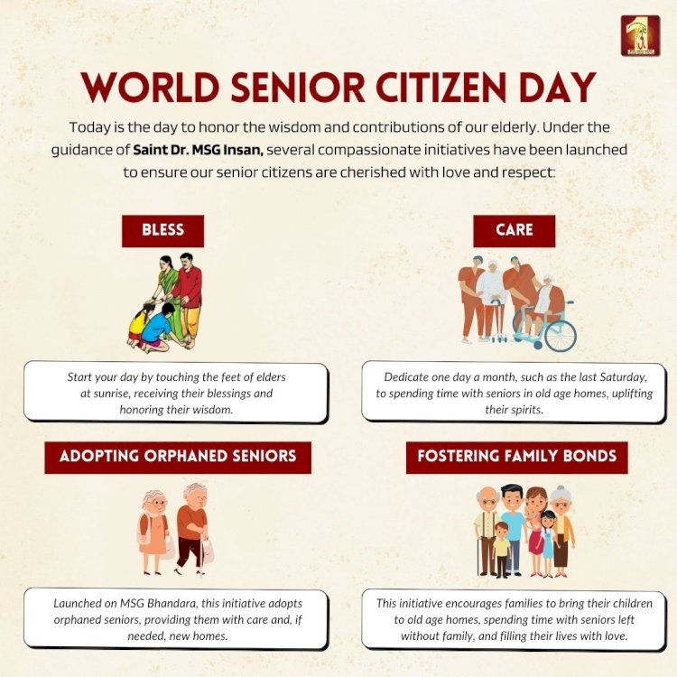 World Senior Citizens Day – Dera Sacha Sauda’s Commitment to their Well-being